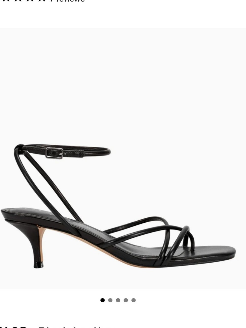 Marc Fisher Black Ballen Strappy Low Heel Sandal. Size 8 - Picture 7 of 10